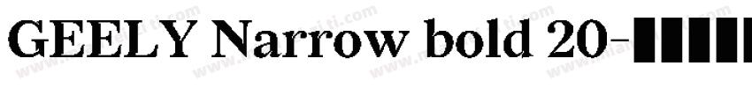 GEELY Narrow bold 20字体转换